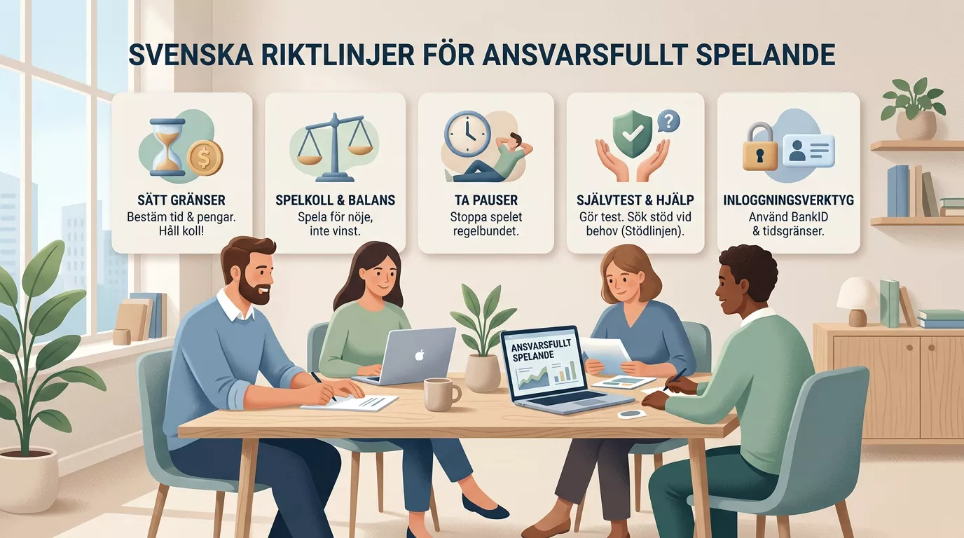 Lugn översikt över Spelpaus, svensk licens och trygga kontrollpunkter